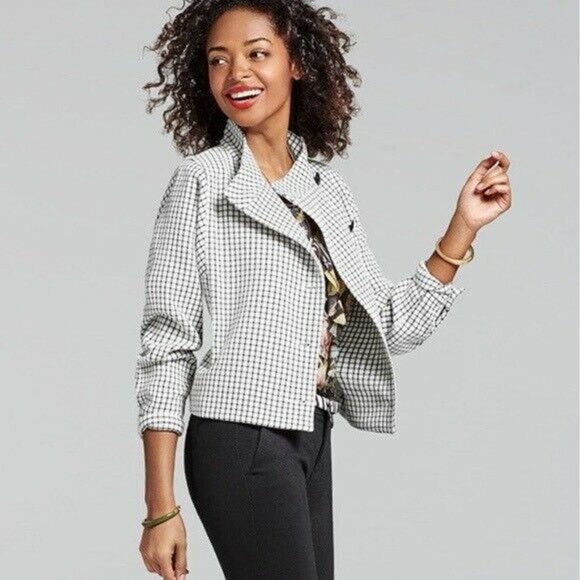 CAbi Windowpane Jacket; Size M - Picture 3 of 6